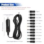 DUSCOKE 12V DC Car Charger with 11 Connectors