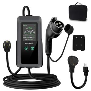 40A Portable EV Charger with 25ft Cable
