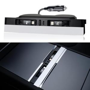 Tesla Center Console USB Hub Charger with Fast Cables