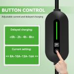 Portable Level 1 & 2 EV Charger, 25ft Cable