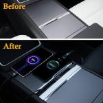 Tesla Center Console USB Hub Charger with Fast Cables