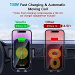 Weetla Wireless Car Charger with Auto-Clamping Mount