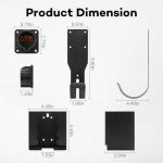 Wall-Mount EV Charger Holder with J-Hook