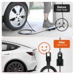 Wall-Mount EV Charger Holder with J-Hook