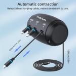 MAGJIEYX 3-in-1 Retractable Car Charging Station