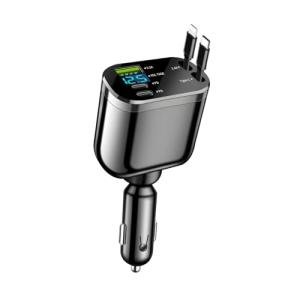 Ankuee 4-in-1 Retractable Car Charger Adapter