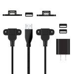 QiCheng&LYS 5ft USB 2.0 Dual Female Charging Cable