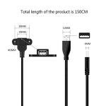 QiCheng&LYS 5ft USB 2.0 Dual Female Charging Cable