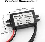 PlusRoc 12V/24V to 5V Dual USB Converter