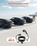 VEVOR 40ft EV Charger Extension Cable 40Amp J1772