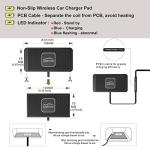 POLMXS 15W Fast Wireless Car Charging Pad