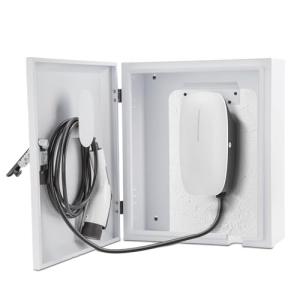 Tesla EV Charger Cover and Cable Holder, White