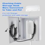 Tesla EV Charger Cover and Cable Holder, White
