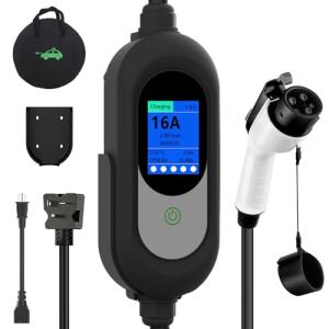 EnergyGenie Adjustable Level 1&2 EV Charger 17ft Cable