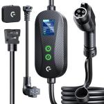 Portable Carbon Fiber EV Charger with Smart Display