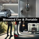 GUWIEYG Portable EV Charger, 16A, 25FT Cable