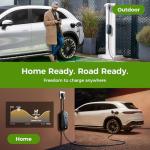 Portable Carbon Fiber EV Charger with Smart Display