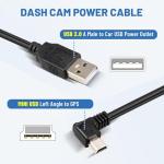 EWAY 13ft Mini USB Car Charger for Garmin GPS