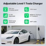 RhEVchar 16A Portable Tesla Charger with 25FT Cable
