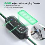 RhEVchar 16A Portable Tesla Charger with 25FT Cable