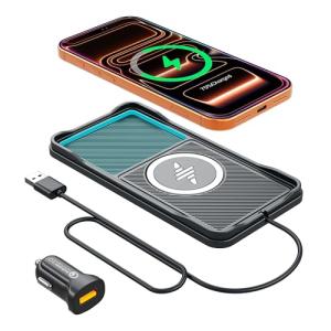Fast Wireless Car Charger Pad for iPhone and Samsung