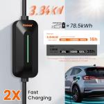 Portable Level 1 & 2 EV Charger J1772 16A