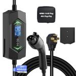 Portable Level 2 EV Charger 25ft 40A NEMA 14-50