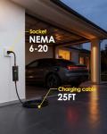 EnTurbo 25FT Portable EV Charger for J1772