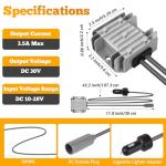 Ponlrie Power Adapter for Starlink Mini, 30V 3.5A