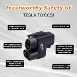 NACS to CCS Electric Vehicle Adapter for Fast Charging