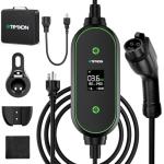 Portable Level 1&2 EV Charger with 25FT Cable