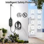 Portable Level 1&2 EV Charger with 25FT Cable