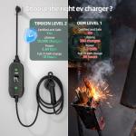 Portable Level 1&2 EV Charger with 25FT Cable