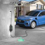 Portable Level 1&2 EV Charger with 25FT Cable