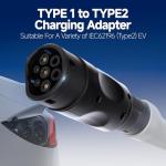 Type 1 to Type 2 EV Charger Adapter