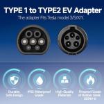 Type 1 to Type 2 EV Charger Adapter