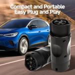 Type 1 to Type 2 EV Charger Adapter