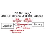 Spektrum IC3 Battery to JST-PH Charger Adapter