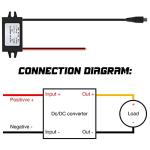 Weewooday 12V to 5V Waterproof Car Power Adapter