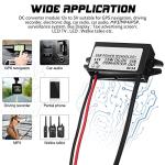Weewooday 12V to 5V Waterproof Car Power Adapter