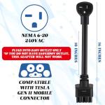Relaxweex 6-20 Adapter for Tesla Chargers