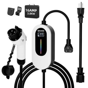 Portable Level 1&2 EV Charger with 25FT Cable