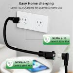 Portable Level 1&2 EV Charger with 25FT Cable