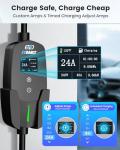 EVDANCE Level 2 24Amp EV Charger with 25FT Cable
