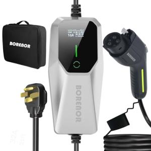 32A Portable Level 2 EV Charger with 25ft Cable