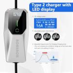 32A Portable Level 2 EV Charger with 25ft Cable