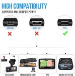 Dual Port USB Car Charger Cable, 11.5ft