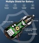 Dual Port USB Car Charger Cable, 11.5ft