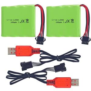 MOONZON 7.4V 1000mAh Lithium Battery with Charger