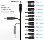 GutReise 12V Car Charger with 11 Connectors